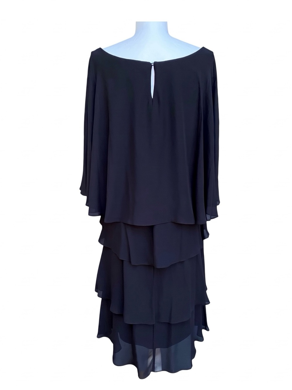 SLNY Dress Chiffon Cocktail Cape - Picture 4 of 7